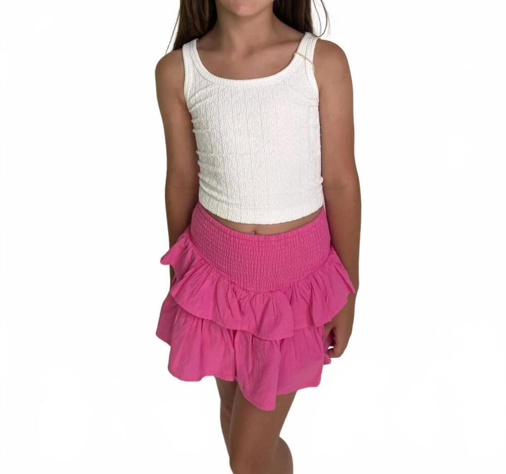 NEW VINTAGE HAVANA ruffle skort in pink
